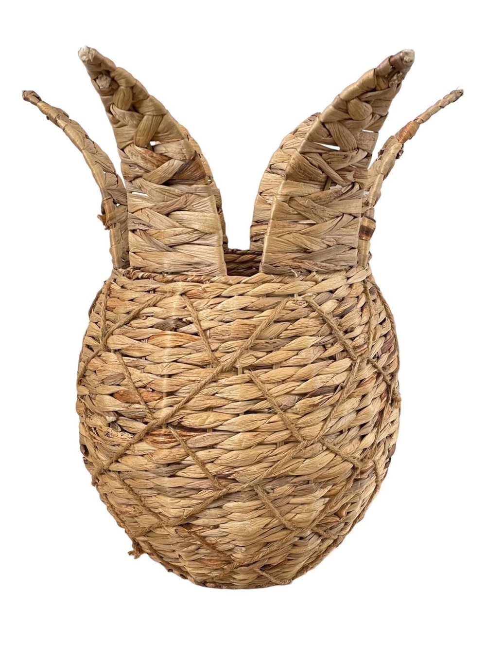 Boho Woven Wicker Jute Pineapple Planter Storage Basket 12 x 17” decoration